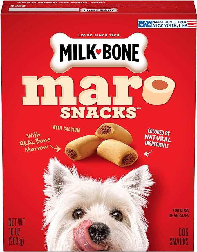 MilkBone MaroSnacks Small Dog Treats With Bone Marrow, 10 Ounces