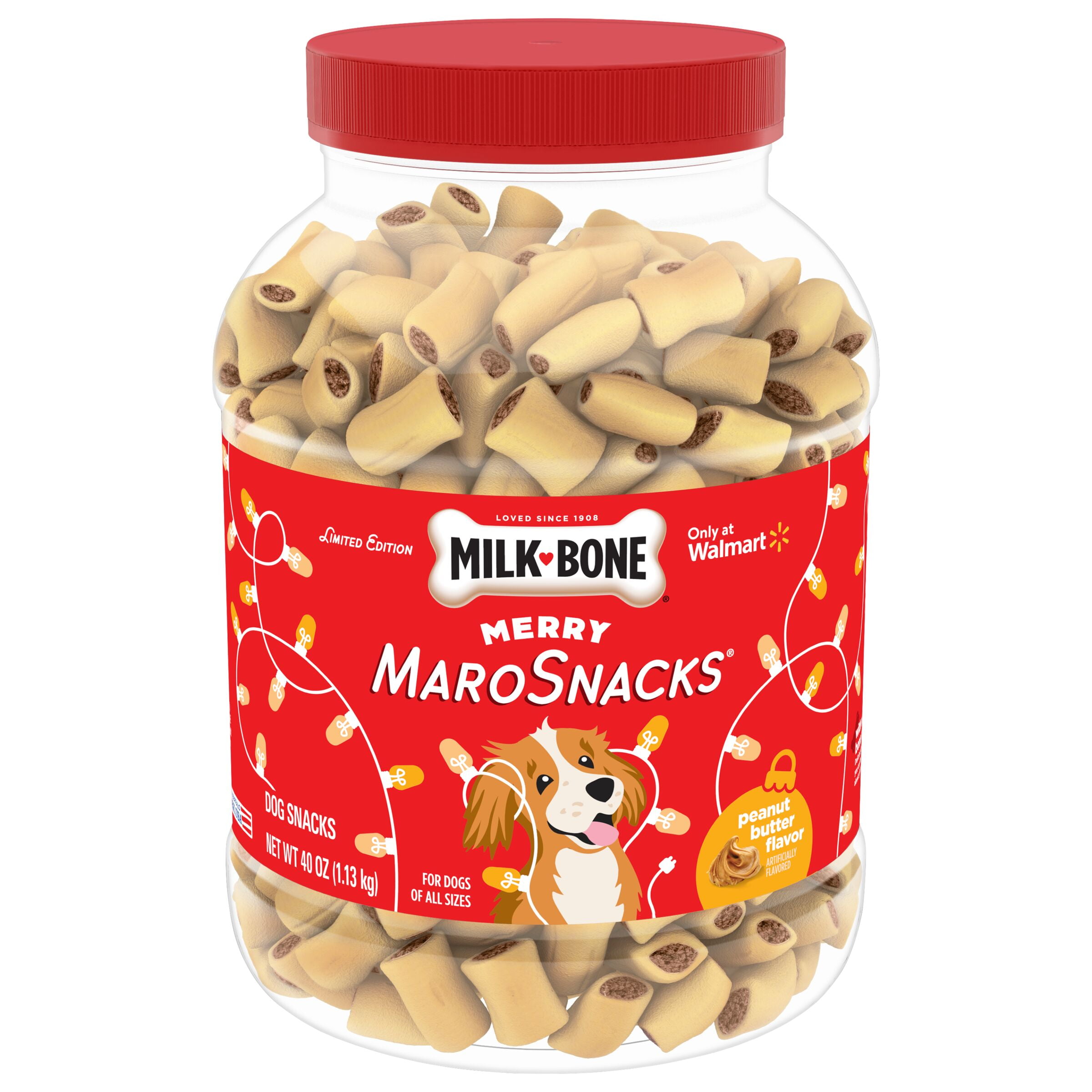 MilkBone Merry MaroSnacks Peanut Butter Flavored Holiday Dog Treats