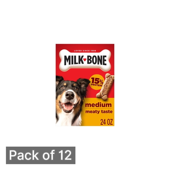 Milk-Bone Dog Treats, Medium 24 oz Box (Pack of 12)