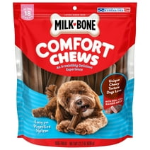 Milk-Bone Mini Comfort Chews, Dog Chews with Unique Chewy Texture and Real Beef, 22.2 Oz. Bag of 18 Chews