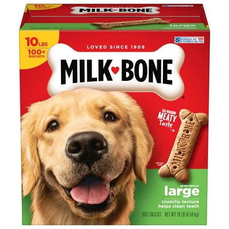 Milk-Bone Original Dog Biscuits, Large Crunchy Dog Treats, 10 lbs