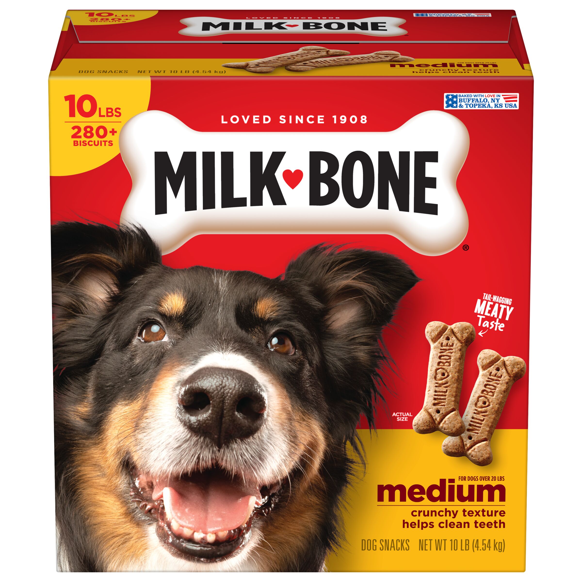 Milk-Bone Original Dog Biscuits, Medium Crunchy Dog Treats, 10 lbs. - image 1 of 10