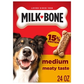 Milk Bone Crunchy Medium Dog Treats, 24 oz Box, Original Beef Flavor