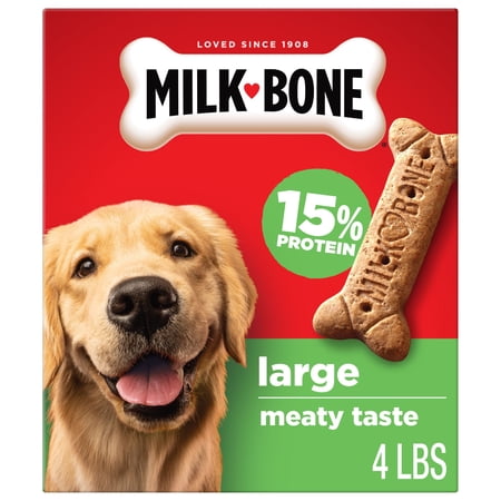Milk Bone Crunchy Large Dog Treats, 4 Lb. Box, Original Beef Flavor