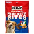 MilkBone Peanut Buttery Bites Soft Dog Treats With Jif Peanut Butter, 4.5Oz. Bag