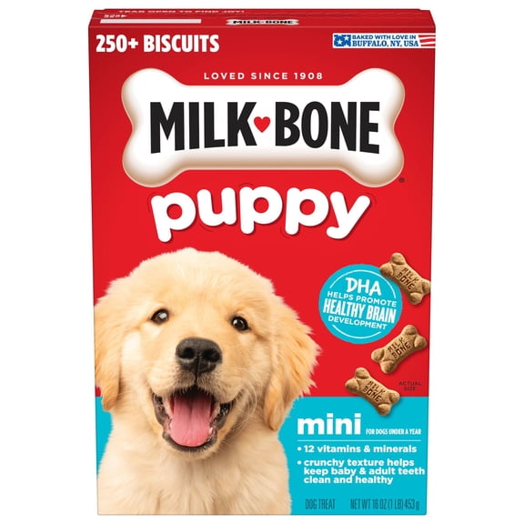 Milk Bone Puppy Original Biscuits, Dog Treats for Puppies, 16 oz Box