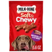 Milk Bone Soft & Chewy Dog Treats, Made with Real Beef & Filet Mignon, 5.6 Ounce Pouch