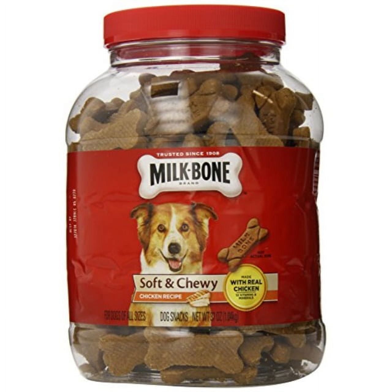 MilkBone Soft & Chewy Chicken Recipe Dog Snacks Daily Treats with 12