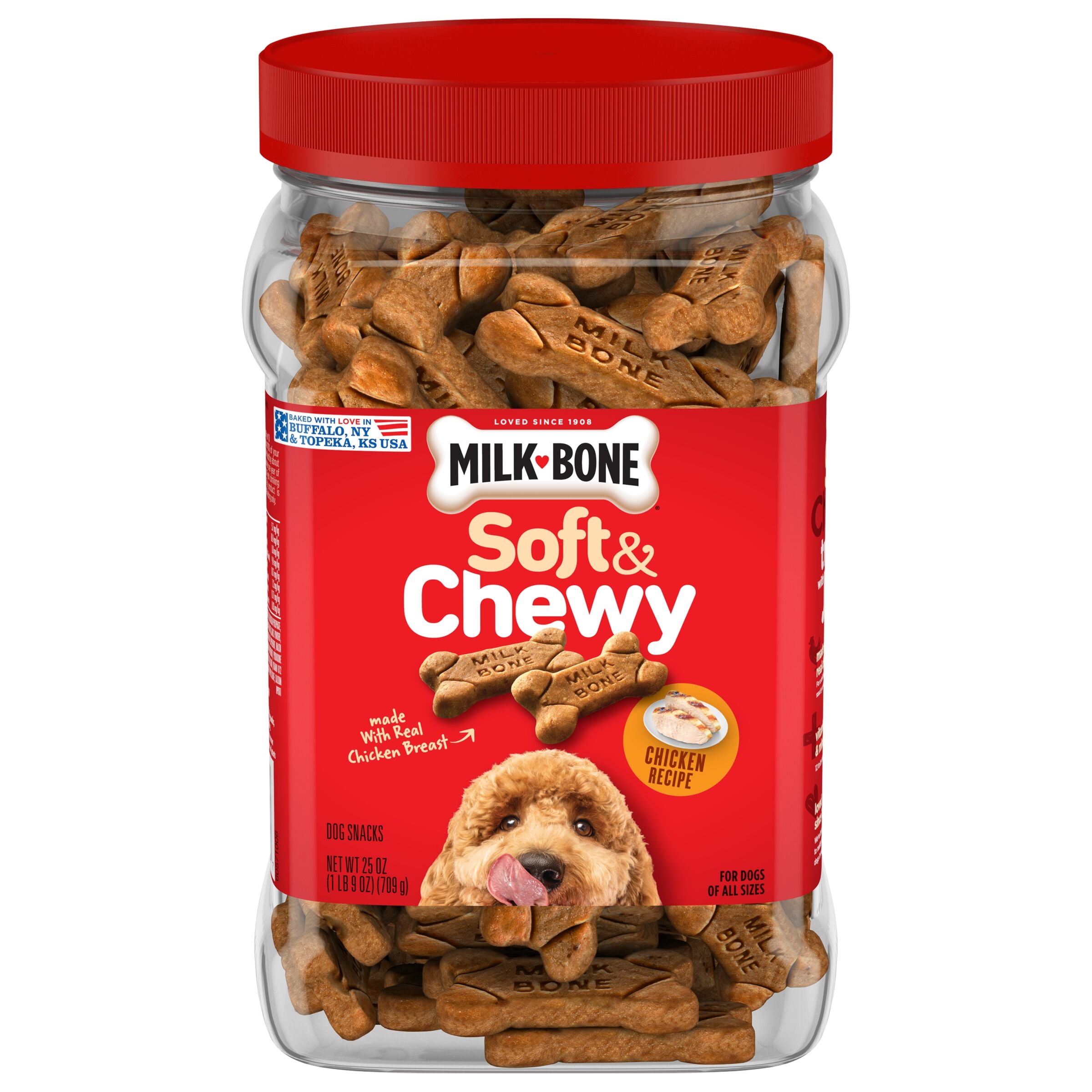 Milk-Bone Soft and Chewy Chicken Snacks and GravyBones Dog Biscuits Value Bundle