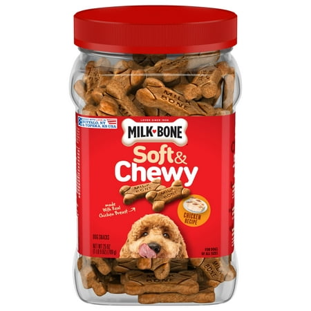 Milk-Bone Soft and Chewy Dog Treats, Chicken Recipe With Chicken Breast, 25oz. Bag