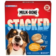 Milk Bone Stacked Dog Biscuits, Molasses & Peanut Butter Flavor, Naturally & Artificially Flavored, 10 oz