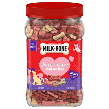 Milk Bone Sweetheart Snacks Mini’s Dog Treats, 25 oz Canister
