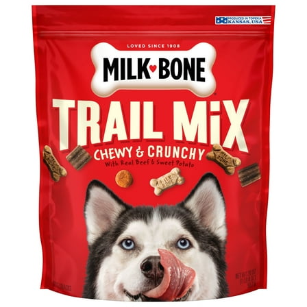 Milk Bone Trail Mix With Real Beef & Sweet Potato, Crunchy & Chewy Dog Treats, 20 oz