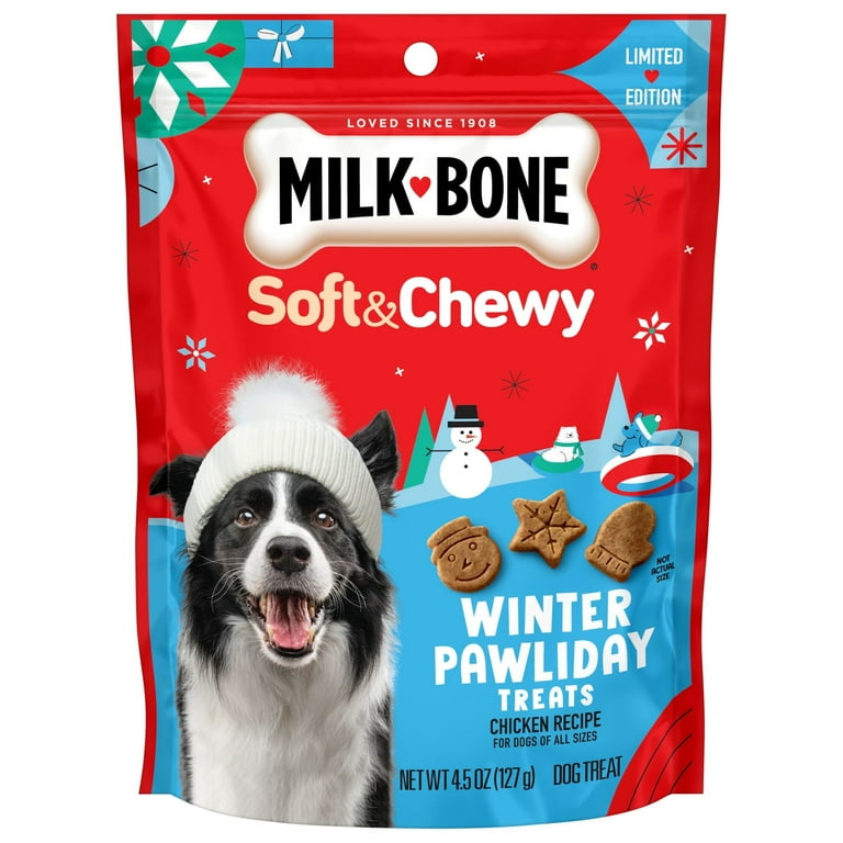 Milk-Bone Winter Pawliday, Soft Chewy Dog Treats with Daily
