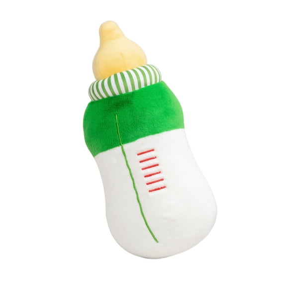Milk Bottle Plush Toy, Cute Green Stuffed Baby Bottle Shaped Throw Pillow, 1 Piece Soft Plush Toddlers Nursery Room Decor Birthday Gift Couch Bed Rest Decorative Companion