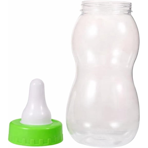 Milk Bottle-Shaped Coin Bank, PVC Savings Money Box with Screw Cap, Decorative Desktop Storage Container, Reusable Coin Holder for Home Office Shelf Décor (1pcs Green )