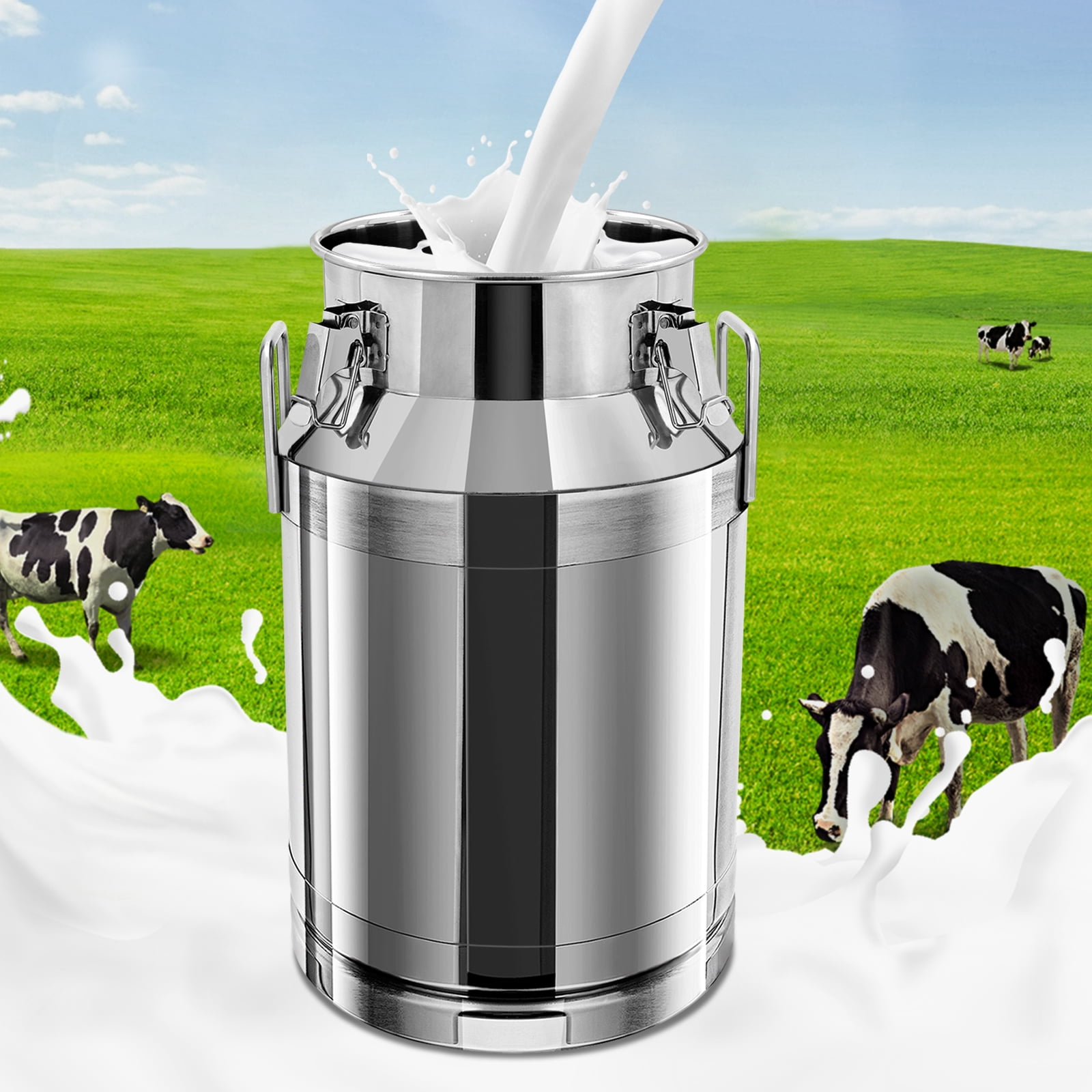40L Milk Bucket, Heavy Duty Stainless Steel Large Capacity Milk