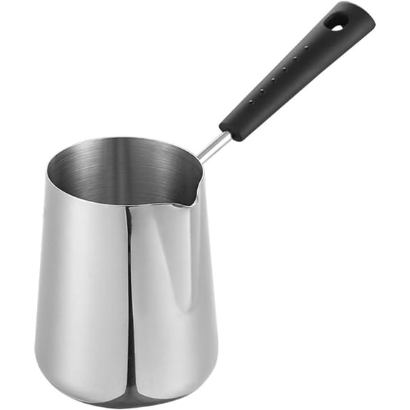 Milk Butter Warmer Pot,350ml Turkish Coffee Pot, Chocolate Melting Pan, Coffee Maker for Maple Syrup, Sauce Heating,Internal scale