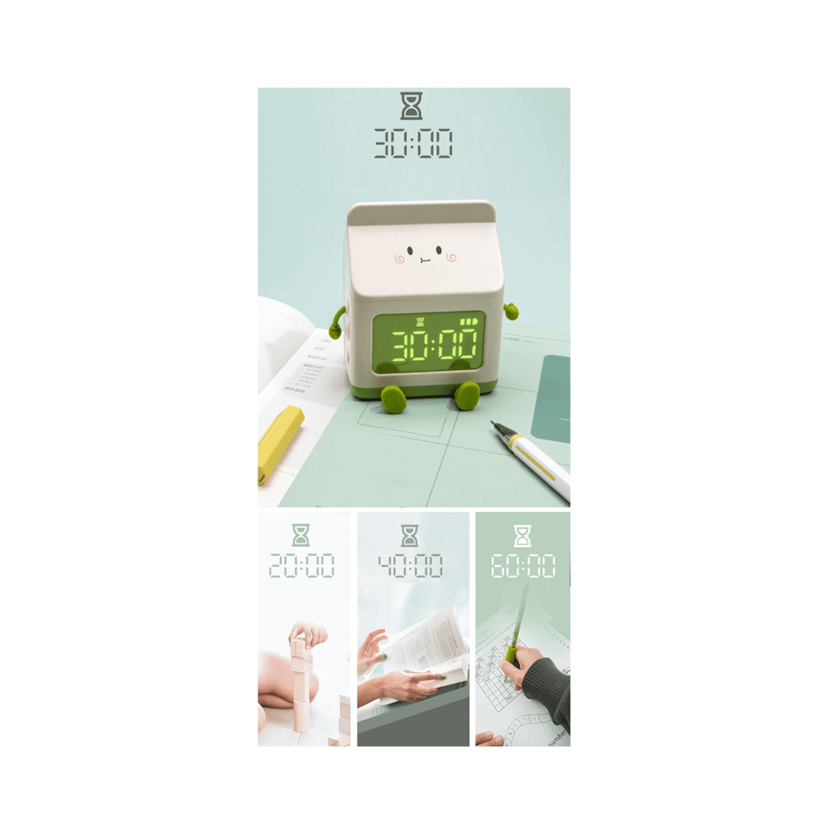 Milk Carton Alarm Clock Wind Milk Carton Electronic LED Smart Clock