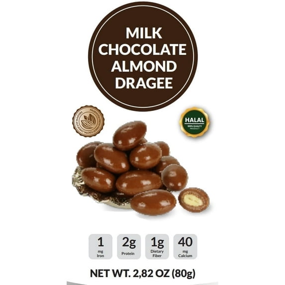 Milk Chocolate Almond Drage, Luxurious Nutty Treat Creamy Milk Chocolate Perfection (10 Pack)