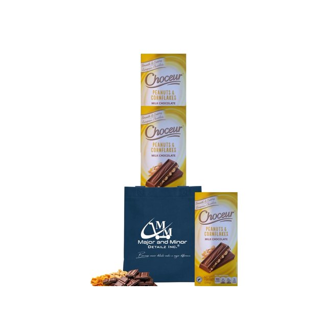 Milk Chocolate Bars Bundled Tote includes Choceur and Cornflakes