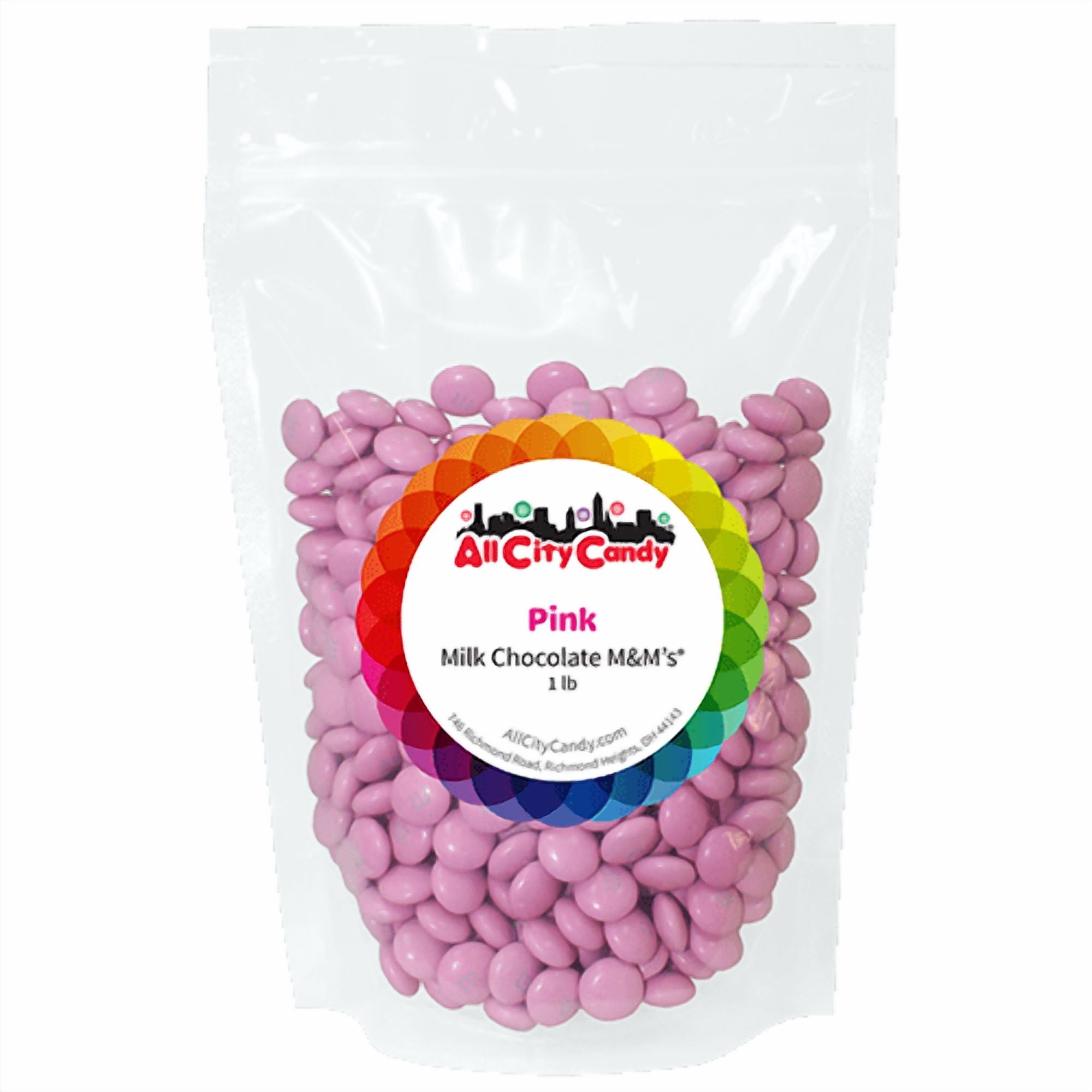 Milk Chocolate Candies (PINK) -  1 lb. Bulk Bag (Perfect for Baking, Cake decoration, Candy buffet, Baby shower, Girl birthday and more...)
