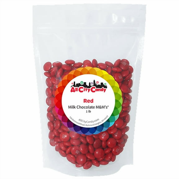 Milk Chocolate Candies (RED) - 1 lb. Bulk Bag (Perfect for Baking, Cake decoration, Candy buffet, Valentines, Birthdays and more..)