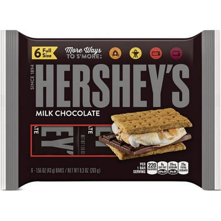 Hershey's Milk Chocolate Candy Bar, 6 count