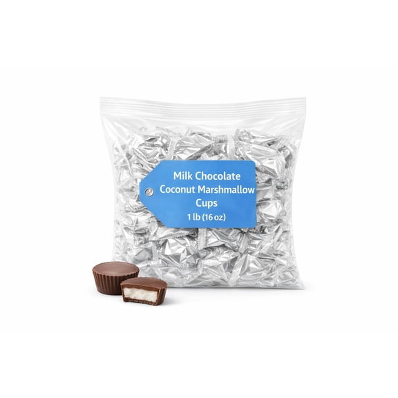 Milk Chocolate Coconut Marshmallow Cups, 1 Pound Bag
