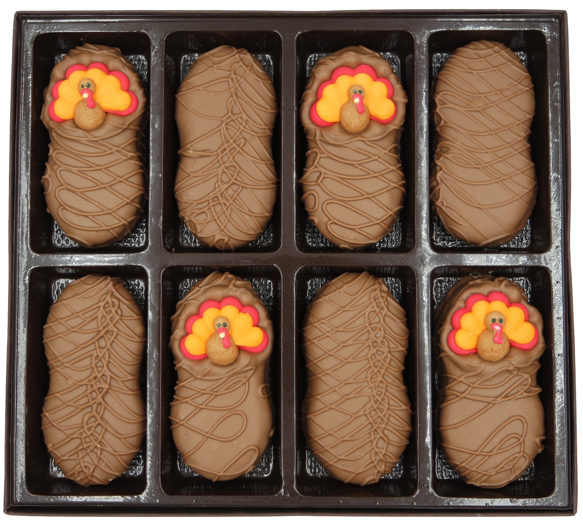 Milk Chocolate Covered Nutter Butter Cookies, Thanksgiving Tom Turkey Net Wt 8 oz