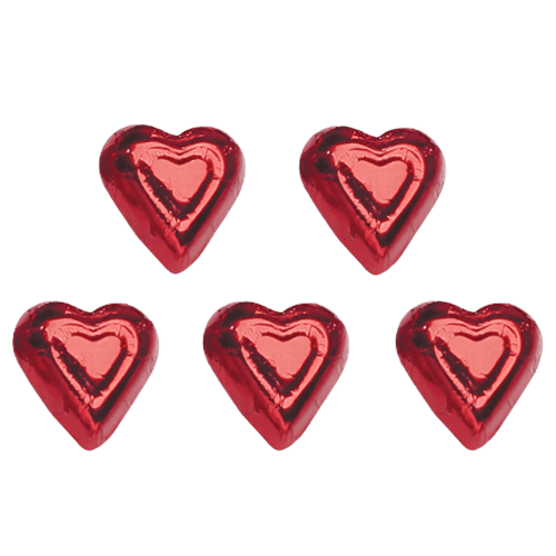 Milk Chocolate Individually wrapped Red Hearts 1.5 lb Bulk Bag