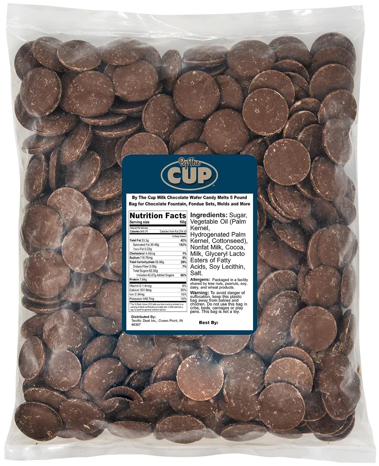 Milk Chocolate Melting Wafers 5 lb Bag for Chocolate Fountain, Fondue