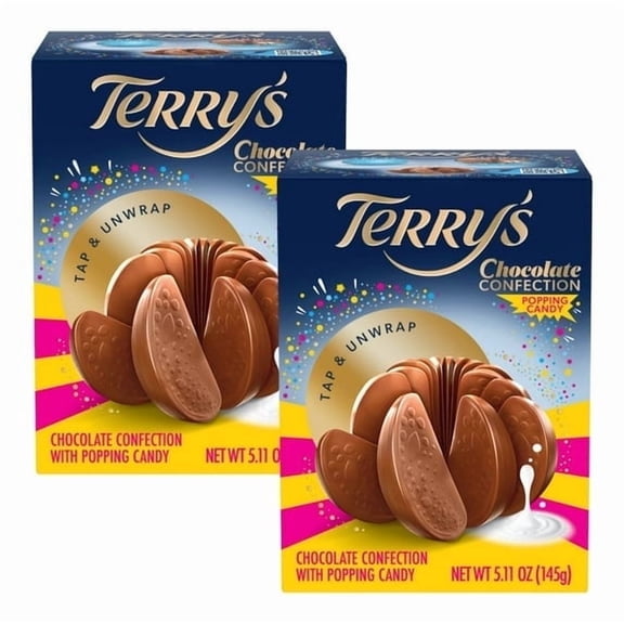 Terry's Milk Chocolate Popping Candy Balls 2 Pack 5.11 oz Each Break-Apart Treat