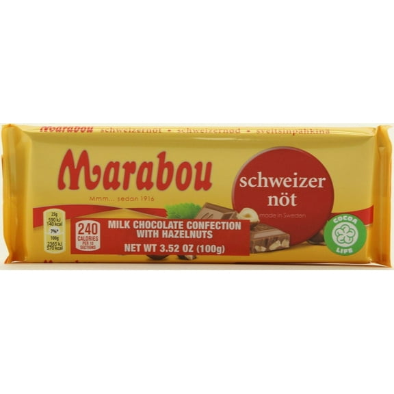 Milk Chocolate with Hazelnuts Bar 3.52 oz (100g) (Pack of 2)