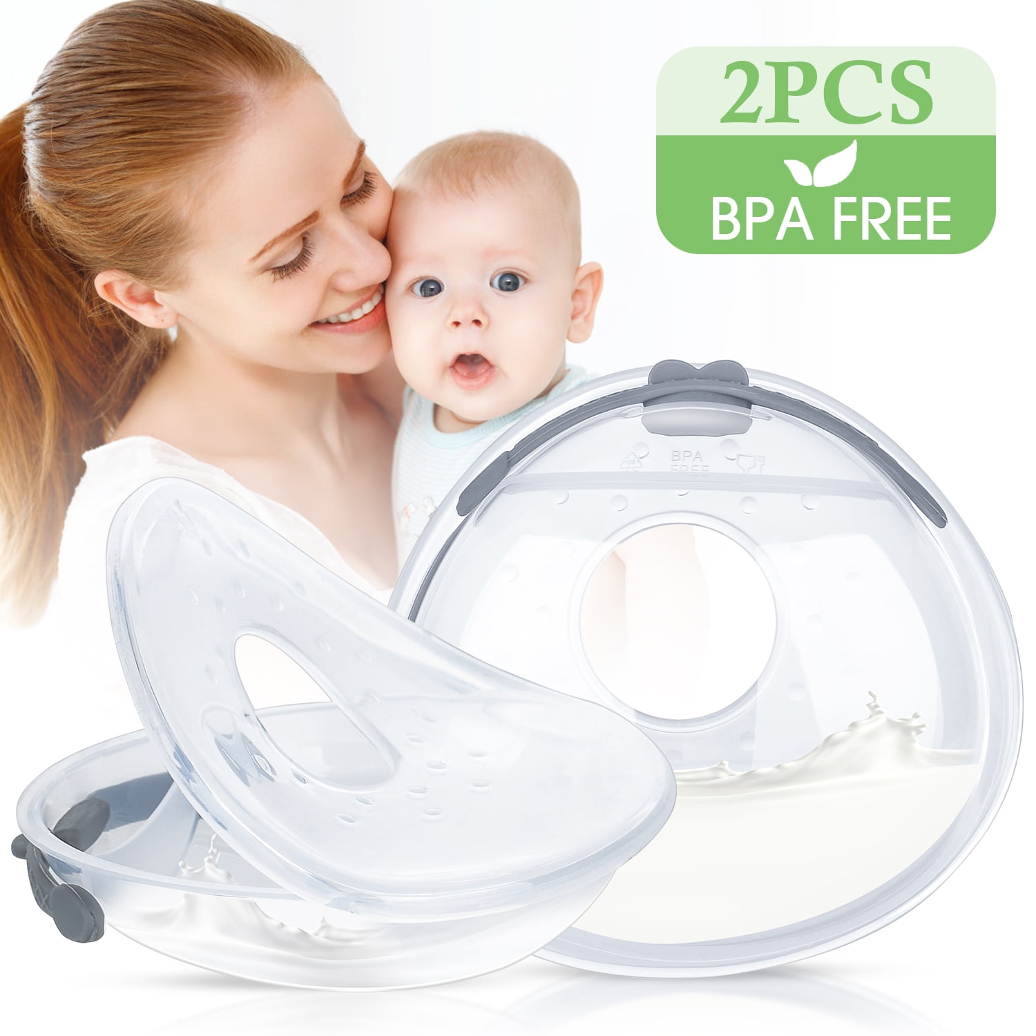 Milk Collector For Breastmilk Wearable Breastmilk Collector Catcher  Discreet For Bra Wearable Soft Silicone Breast Milk Savers
