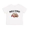 thumbnail image 1 of Milk Coma Sloth Toddler T-Shirt 3T White, 1 of 3