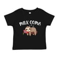 thumbnail image 1 of Milk Coma Sloth Toddler T-Shirt 4T Black, 1 of 3
