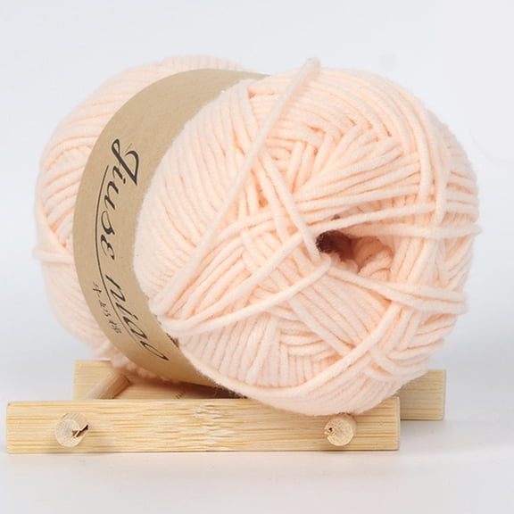 Milk Cotton Yarn for Knitting, Soft Cotton Yarn for Crochet and Knitting, Soft Breathable Wool for Crochet, DIY Yarn for Hat Scarf Sweater, Hand Knitting Thread for Beginners, Skin Color