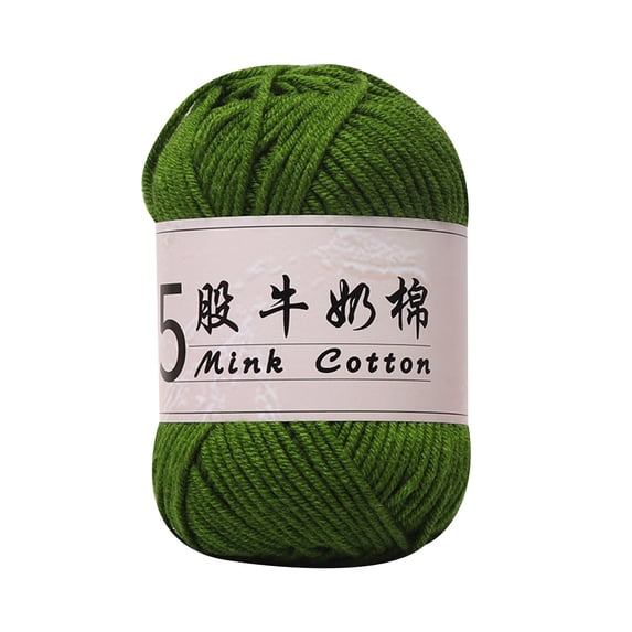 Milk Cotton Yarn for Crochet - 50g 5-Strand Acrylic Skein - DIY Knitting Thread for Sweaters, Dolls & Crafts by MPOISVA