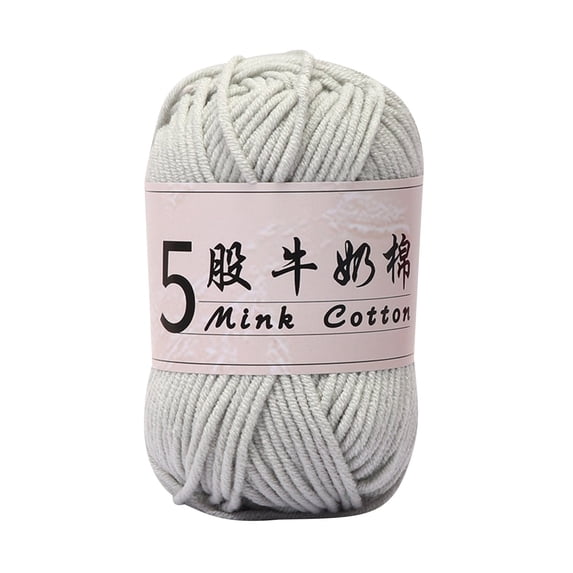 Milk Cotton Yarn for Crochet - 50g 5-Strand Acrylic Skein - DIY Knitting Thread for Sweaters, Dolls & Crafts by MPOISVA