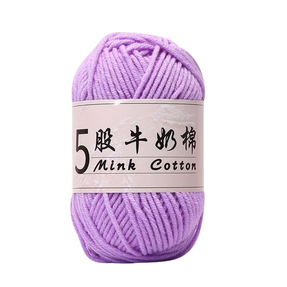 Milk Cotton Yarn for Crochet - 50g 5-Strand Acrylic Skein - DIY Knitting Thread for Sweaters, Dolls & Crafts by MPOISVA