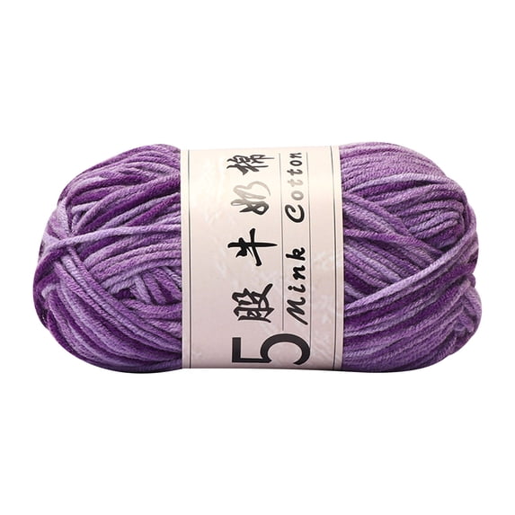 Milk Cotton Yarn for Crochet - 50g Gradient 5-Strand Acrylic - Hand-Woven DIY Thread for Dolls & Sweaters by MPOISVA