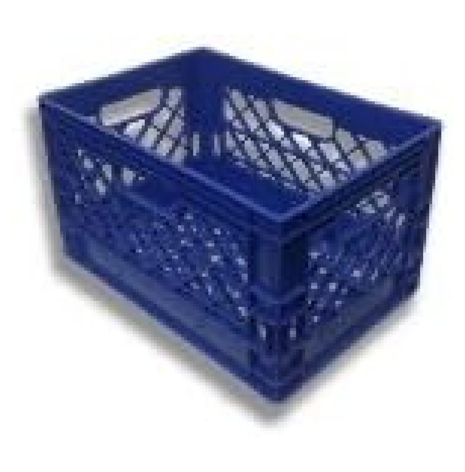 Milk Crate 19x13x11 Rectangular Dairy Crate (Blue)