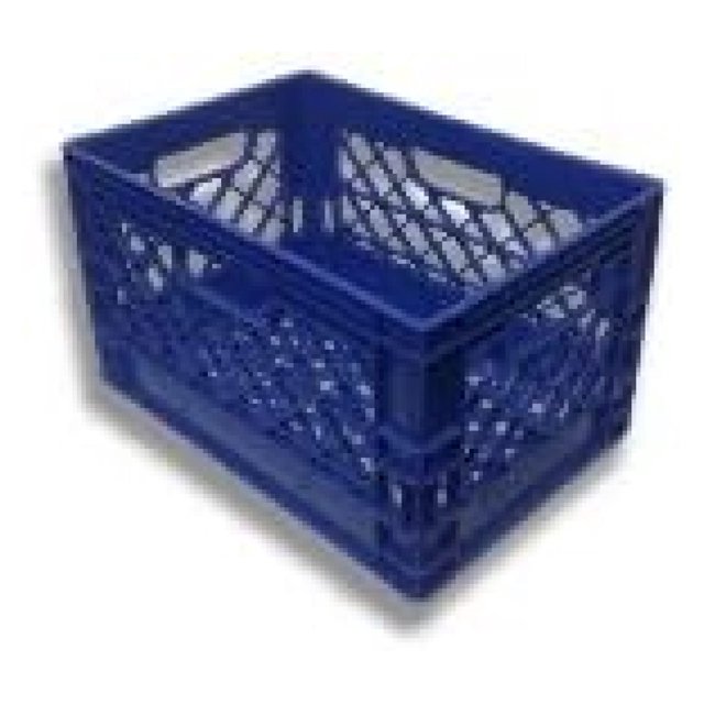 Milk Crate 19x13x11 Rectangular Dairy Crate (Blue)