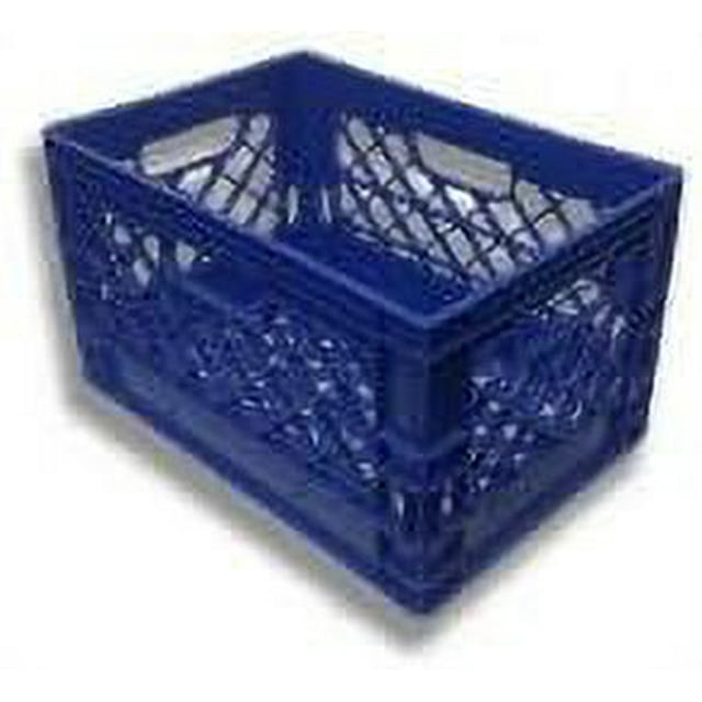 Milk Crate 19X13x11 Rectangular Dairy Crate (Blue)