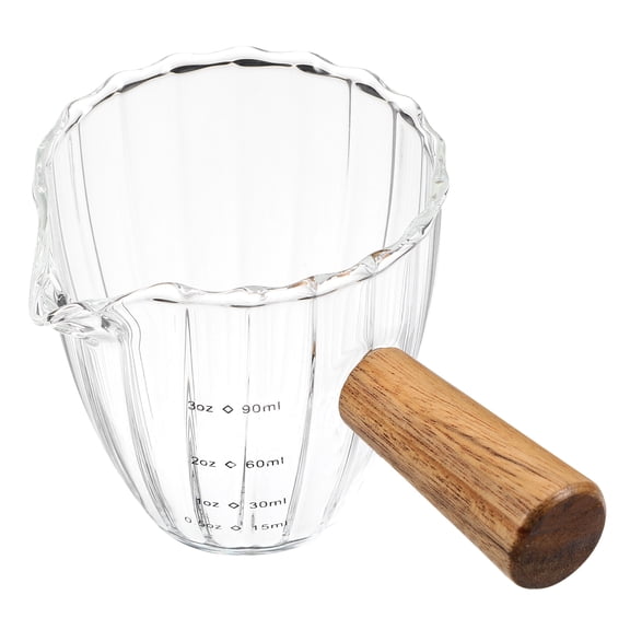 Milk Cup Scale Coffee Measuring Espresso Shot Glasses Concentrate Cups Triangle Beverage Wood