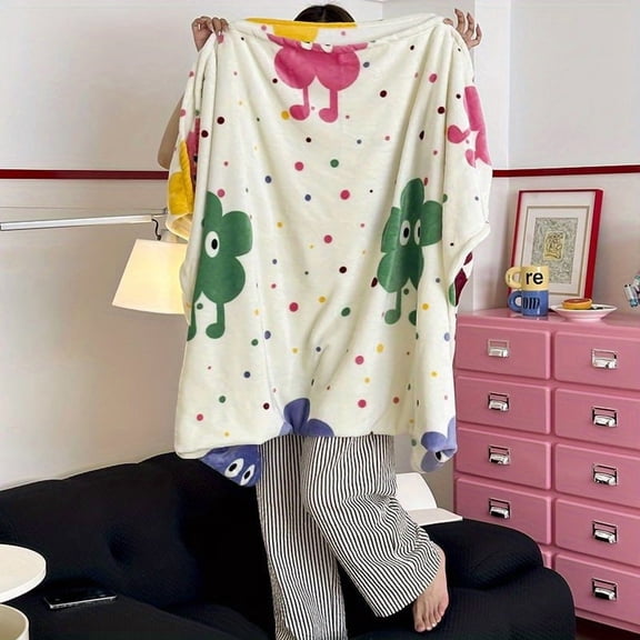 Milk Fleece Blanket for Napping, Office Room Air Conditioning Sofa Throw, Single Dormitory Coral Blanket Cover Leg Manta De Leche Peluda Siesta Oficina Aire Acondicionado Sofá Manta