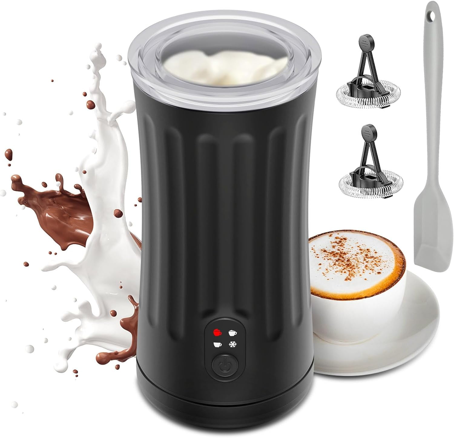 Milk Frother, 4in1 Milk Frother and Steamer Upgraded, 240ml/8.1oz