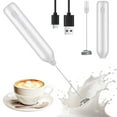 thumbnail image 1 of Milk Frother, AlfaBot Fast Handheld Drink Mixer - Electric Whisk Foam Maker for Cappuccino, Coffee, Latte, 1 of 7