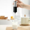thumbnail image 1 of Milk Frother for Coffee, Lattes,Whisk Drink Mixer, Mini Foamer for Cappuccino, Frappe, Matcha, Hot Chocolate. Battery Operated Stainless Foam Maker Handheld Eletric Frothers, 1 of 15
